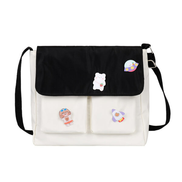 Mori Student Messenger Bag Female Cute Girl Heart Hit Color Single Shoulder Bag - Image 2