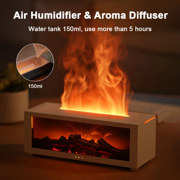 Log Fire Effect Air Humidifier - Image 2