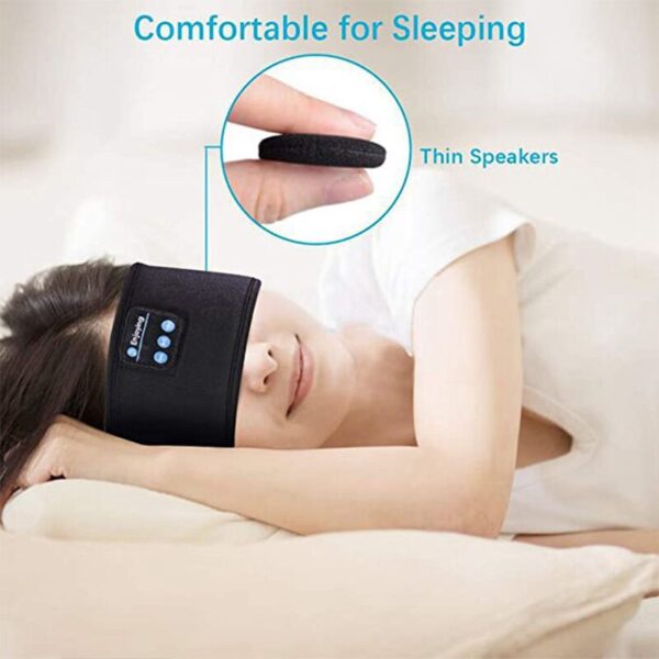 Fone Bluetooth Earphones Sports Sleeping Headband Elastic Wireless Headphones Music Eye Mask Wireless Bluetooth Headset Headband - Image 2