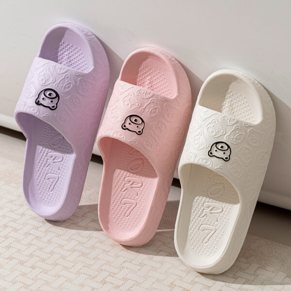 Women's Slippers Summer Printting Cute Bear Indoor Bathroom Anti-slip Soft Sole Couple Lightness Comfortable Men Leisure Shoes - Image 6