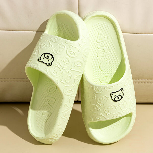 Women's Slippers Summer Printting Cute Bear Indoor Bathroom Anti-slip Soft Sole Couple Lightness Comfortable Men Leisure Shoes - Image 5