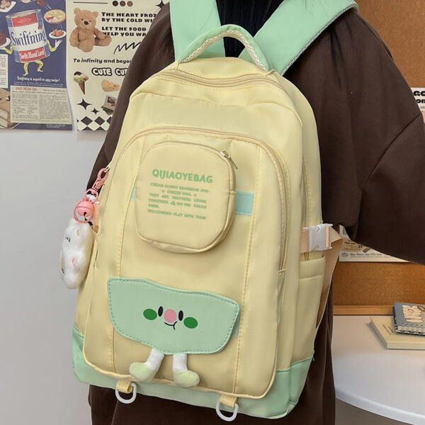 Backpack Female College Student Large Capacity Cream Cute - Image 6