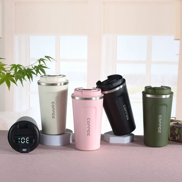 380/510ml Thermos Coffee Mug Stainless Steel Coffee Cup Temperature Display Vacuum Flask Thermal Tumbler Insulated Water Bottle - Image 2