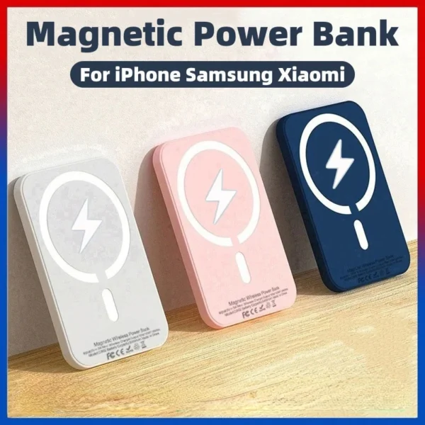 New Fast Charge 50000mAh Magnetic Wireless Power Bank for iPhone 12 13 14 15 Pro Max Portable Charger External Auxiliary Battery - Image 2